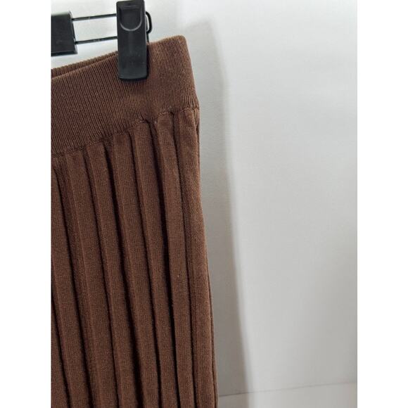 URBAN OUTFITTERS LIONESS Women's Brown Donna Rib Knit Flare-Leg Pull-On Pant SZM - Picture 4 of 7